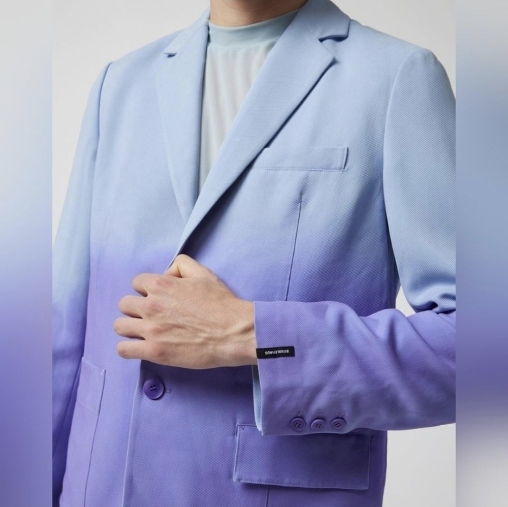 $175 NEW BOBBLEHAUS OMBRE BLUE PURPLE BLAZER JACKET S SMALL NWT